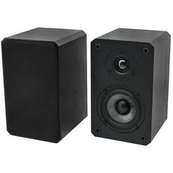 Soundmaster LS5050SW Regal-Lautsprecher 2.0 (100 W, Breiter Frequenzgang, Bassreflex-System, Edles Holzgehäuse) schwarz