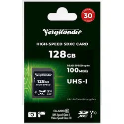 Voigtländer High-Speed SDXC 128GB UHS-I Cl10 Speicherkarte