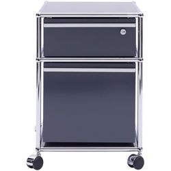 USM Rollcontainer grau, Designer Prof. Fritz Haller, 61x42x53 cm