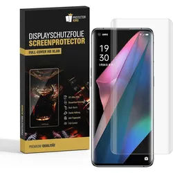 3x Displayfolie für Oppo Find X5 Pro FULL CURVED Displayschutz Schutzfolie HD KLAR