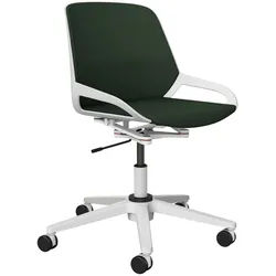 Aeris Drehstuhl , Grün, Weiß , Metall, Kunststoff , Drehkreuz , 70x68x40 cm , Made in Germany , Typenauswahl, Wippfunktion, Sitzfläche 360° drehbar , Büromöbel, Bürostühle, Drehstühle
