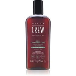 American Crew 3 in 1 Chamimile + Pine Shampoo, Conditioner und Duschgel 3 in 1 für Herren 250 ml