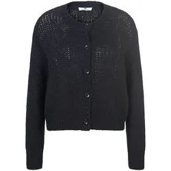 Le gilet à manches longues en grosses mailles Peter Hahn noir