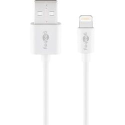 USB Sync- und Ladekabel für Apple iPhone, Apple iPod und für Geräte mit Lightning Connector, weiß