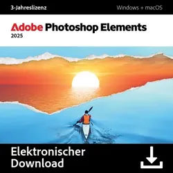 Adobe Photoshop Elements 2025 (PC und Mac) - 1 Benutzer / 3 Jahre