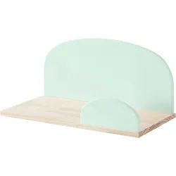 Vipack Kinderregal Kiddy, Ablage Kiefer massiv, zum hängen, Wandregal MDF Komponenten lackiert, wahlweise 45cm oder 65cm breit grün