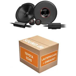 JUST SOUND best choice for caraudio Lautsprecher Boxen Einbaupaket vorne JBL Club3 64C für Toyota Echo Auto-Lautsprecher (70 W) schwarz