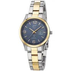 ETT Eco Tech Time ELS-11600-32M Damenuhr Funk Solar Drive Gobi Bicolor