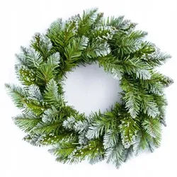Adventskranz mit Kunstschnee - klein, 38 cm