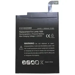 Akku passend für Nokia Lumia 1520, Nokia Lumia Akku BV-4BW 3,8 Volt, 3500mAh
