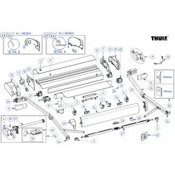 Thule Frontblende für Markise Omnistor 9200 6,0 Meter - Farbe Weiß Thule Ersatzteilnummer 1500602480