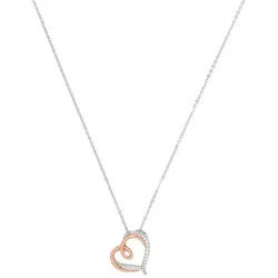 Amor Silberkette Amor Kette mit Anhänger (Kette mit Anhänger, 2-tlg., Kette mit Anhänger)