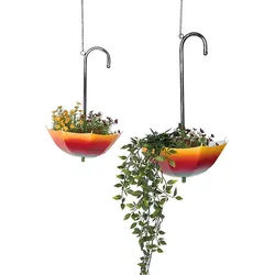DanDiBo Blumenampel 2er Set Regenschirm Metall , 28x72x28 cm , Wohnzimmer, Wohnzimmertische, Blumenständer
