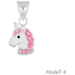 Order & Smile Schmuck Kette mit Anhänger Kinderkette Silber 925 Kette: Einhorn Halskette für Mädchen (Set, inkl. Kette), gestempelt silberfarben