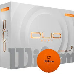 Wilson Golfbälle DUO Soft - 12er Pack, orange