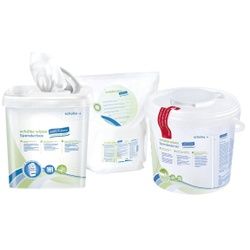 Schülke wipes safe&easy Desinfektionstücher, Feuchttücher für den Einsatz von schülke safe&easy Spenderbox, 1 Rollen = 111 Tücher, "bag system"