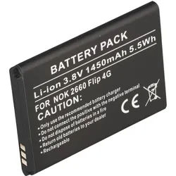 Akku passend für Nokia 2660 Flip 4G, Li-ion, 3,8V, 1450mAh, 5,5Wh