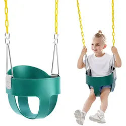 VEVOR Schaukelsitz Kleinkinder Hohe Rückenlehne Baby-Schaukel Grün Garten