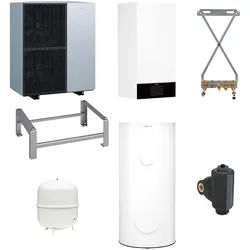 Viessmann Paket Vitocal 150-A Luft/Wasser-Wärmepumpe 11,1 kW AWO-E-AC 151.A13 400V Monoblock mit Speicher Vitocell 100-V CVWC 250l