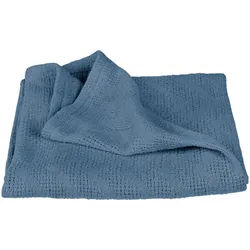 Roba Decke IN Strickoptik 80 x 80 cm Seashells indigo , Textil , 80x80 cm , Gots , Schlafen, Babybettausstattung, Babydecken & Babykissen, Babydecken