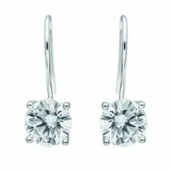Adelia ́s Paar Ohrhänger Damen 925 Silber Ohrringe Ohrhänger mit Zirkonia Ø 8,5 mm, mit Zirkonia Silberschmuck für Damen silberfarben