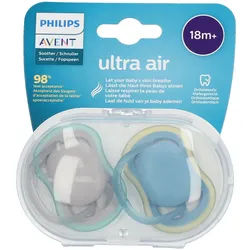 Philips Avent Ultra Air Schnuller 18+ Monate, blau/ grau