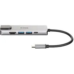 D-LINK 5-in-1 USB-C Hub with HDMI/Ethernet/Power Delivery