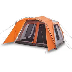 furnicato Faltzelt Familienzelt Grau und Orange 563x328x229 cm wasserdicht mit Vorzelt, (1 tlg) grau|orange