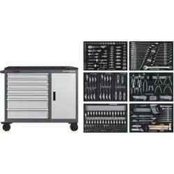 Kraftwerk Werkstattwagen BT1100, 7 Schubladen, 300-tlg.