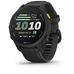 Garmin Forerunner 70 mit Silikonarmband 20 mm Smartwatch (3,048 cm/1,2 Zoll), Smarte GPS-Laufuhr für deinen Laufeinstieg schwarz