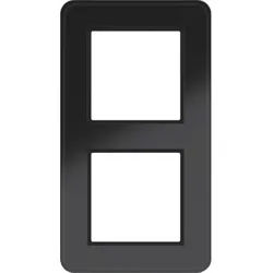 Hager WAD9200GBG Rahmen 2-fach, C.8, glas schwarz glänzend