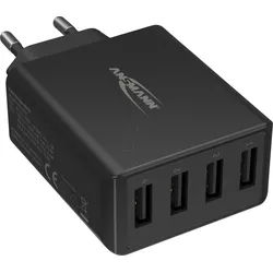 ANS 1001-0107 - USB-Ladegerät HC430, 30 W, 5 V, 3000 mA, 4-Port, schwarz