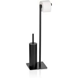 KELA Toilettengarnitur Toilettenbutler STYLE matt schwarz 71 cm hoch