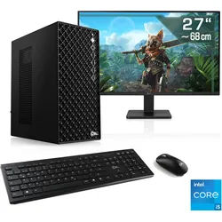 CSL PC-Komplettsystem "Mystic V24034", Energieeffizienz: E (A-G), schwarz, Microsoft Windows 11 Home (64 Bit), 16 GB RAM 1.000 GB SSD, Computer_Komplettsysteme