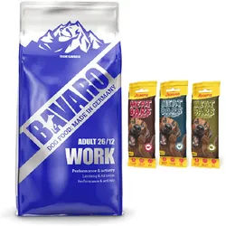 JOSERA Bavaro Work 26/12 Adult 18kg + JOSERA Meat Bars MIX 3x40g