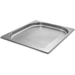 ACMax GN 1/2 Gastronormbehälter GN-Behälter Edelstahl 1,25 Liter Tiefe 20mm ***GELOCHT***