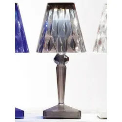 Kartell LED-Tischleuchte Battery grau, Designer Ferruccio Laviani, 13x22x13 cm