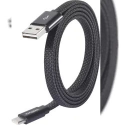 Renkforce USB-Kabel USB 2.0 USB-A Stecker, USB-C® Stecker 1.50 m Schwarz mit magnetischer Aufwicklun