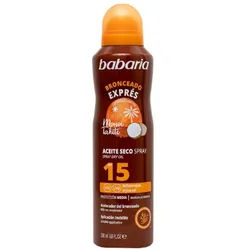 babaria Sonnenschutzcreme Monoi Tahiti Dry Oil Spf15 Spray 200ml