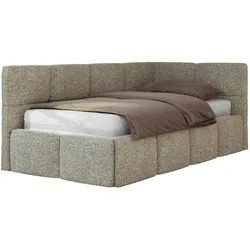 MKS Jugendbett Arvo 90/200 - Grau Strukture - Multipocket-Matratze - Rechts Seite , Textil , H3 + H4 , 7-Zonen , Rechteckig , 90x200 cm , Oeko-Tex® , Babymöbel & Kindermöbel, Kinderzimmer & Jugendzimmer, Kinderbetten, Kinderbetten & Jugendbetten