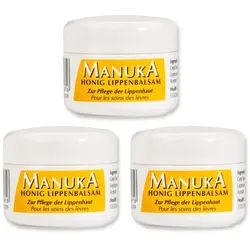 HC PRODUCTS Lippenbalsam Manuka Honig - natürliche Lippenpflege mit Bio-Bienenwachs, Pflegt trockene & spröde Lippen, spendet langanhaltende Feuchtigkeit