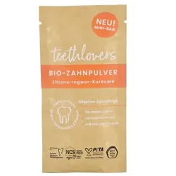 teethlovers Bio-Zahnpulver Zitrone-Ingwer-Kurkuma Mini-Bag