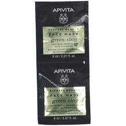 Apivita Express Beauty Tief reinigende Gesichtsmaske mit grüner Tonerde