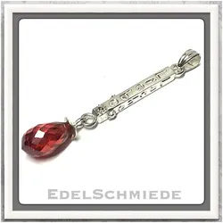 Edelschmiede925 Anhänger mit Gravur Lebe Liebe Lache Anhänger in 925 Silber Zirkonia