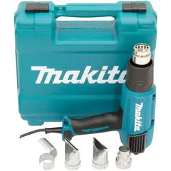 Makita Heißluftgebläse HG6031VK, 1800 in W, bis max. 600 °C, 1800W mit Koffer blau