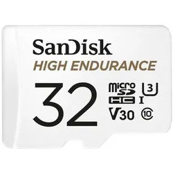 SanDisk High Endurance microSDHC Karte mit SD-Adapter, C10, U3, V30 32 GB