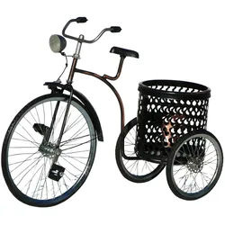 Wogeka Dekofigur Miniatur Modell Fahrrad Stifthalter Dreirad aus Metall Dekoration