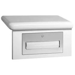 Wagner EWAR Papierhandtuchspender, WP 166, Papierhandtuchspender aus Ganzmetallgehäuse zur Untertischmontage, Matt geschliffen, Fassungsvermögen: 250 Papierhandtücher