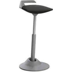 Aeris Bürohocker , Grau, Schwarz , Textil , Uni , Säule, rund , 38x51-84x38 cm , Made in Germany , Büromöbel, Bürostühle, Bürohocker