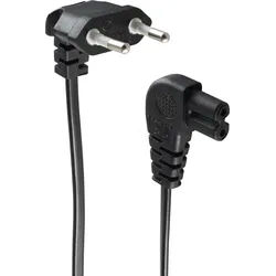 SHVP BS09-06001 - Netzkabel Eurostecker / Buchse gewinkelt, 1,5m